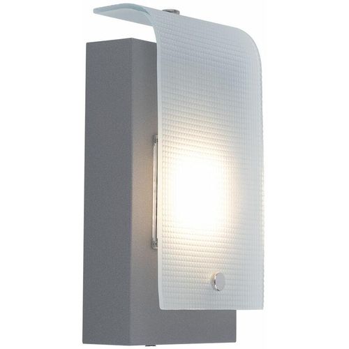 9002759781361 - Eglo - led Außen Wand Lampe 37 Watt Metall silber Glas Balkon Terrassen Leuchte 78136