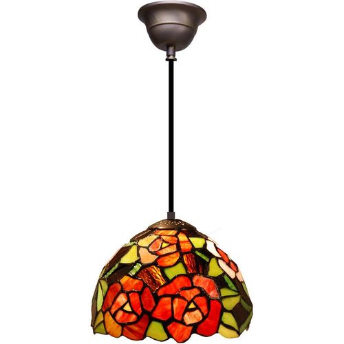 8435763147815 - Fijalo - Tiffany Deckensuspension mit Kette und Durchmesser von 45 cm Serie Dalí -Glühbirne nicht enthaltene Montage erforderlich Ja