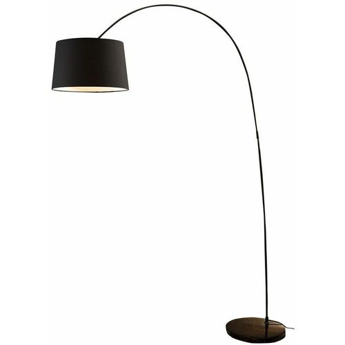 4251581569455 - Lomadox - Bogenlampe schwarz Marmorfuß - b t h 135 36 205cm - schwarz