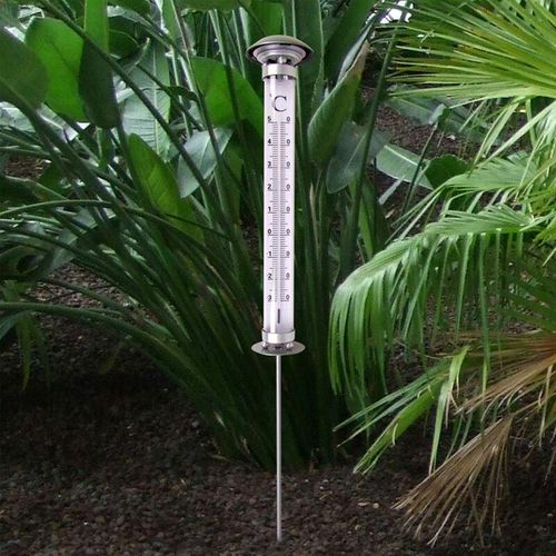 4251699810715 - Buri - Außen Thermometer Solar Gartenthermometer Wetter Garten Solarthermometer neu