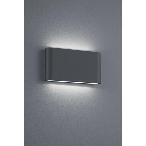 8055303603887 - Iperbriko - Rechteckige Wandleuchte Thames ii Led Double Emission IP54 Anthrazit L17 cm Trio Lighting