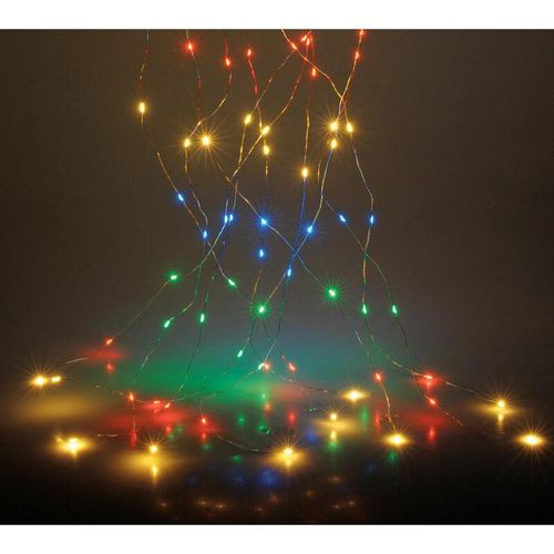 4260625747926 - Spetebo - Draht Lichterkette multicolor - bunt   300 led - Deko Weihnachts Leuchtdraht mehrfarbig für Außen Outdoor