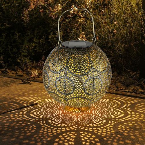 4059157354227 - Etc-shop - Solar Lampe Outdoor Solarleuchte orientalisch led Solar Laterne Außen Gartendeko Lichteffekt hängend stehend led warmweiß DxH 185x28cm