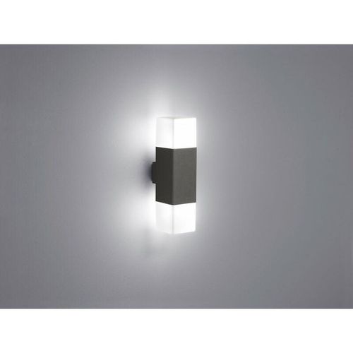 8055303604181 - Iperbriko - Wandleuchte für den Außenbereich Doppel-LED-Licht Hudson Anthrazit Trio Lighting