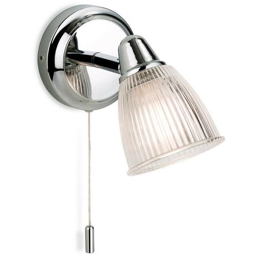 5036797152818 - Firstlight Products - Firstlight Echo - 1 Licht Bad Wandleuchte Chrom mit klarem Rippenglas IP44 G9