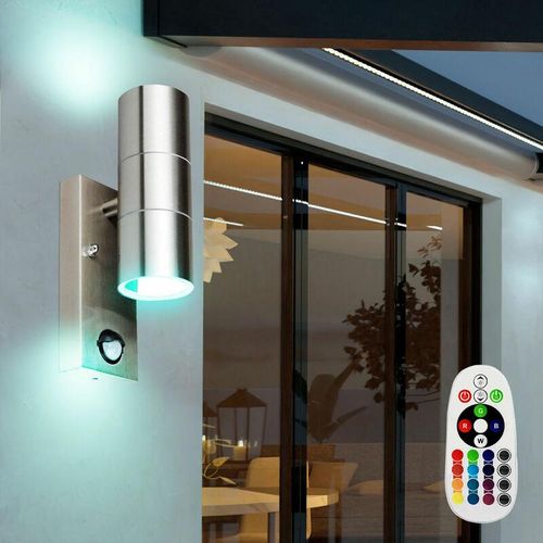 4059157039186 - Etc-shop - Wand Lampe Fernbedienung Außen Sensor up down Strahler dimmbar im Set inkl rgb led Leuchtmittel 4059157039186 - Etc-shop - Wand Lampe Fernbedienung Außen Sensor up down Strahler dimmbar im Set inkl rgb led Leuchtmittel