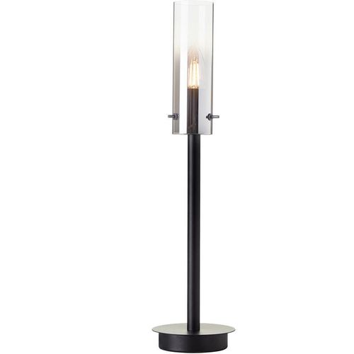 4004353429538 - Lampe Glasini Tischleuchte 44cm schwarz matt rauchglas Aluminium schwarz 1x C35 E14 25 w - schwarz - Brilliant