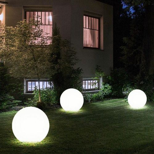 4059157353237 - Etc-shop - Solarleuchte Kugel Garten led Gartendeko Solarkugel für Außen 20 cm Kugelleuchte Solar Leuchtdauer ca 6-8 Stunden h 62 cm 3er Set