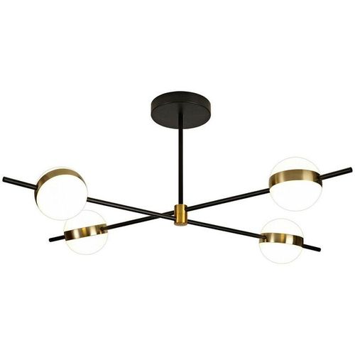 8435153271625 - Inspired Mantra Fusion Cuba Cuba Deckenleuchte mit 4 Leuchten 32 W LED 3000 K 2400 lm Gold Schwarz 3 Jahre Garantie