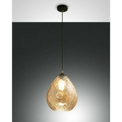 8019282511366 - Fabas Luce Lighting - Fabas Luce Gisella Dome Pendel-Deckenleuchten Bernsteinglas E27