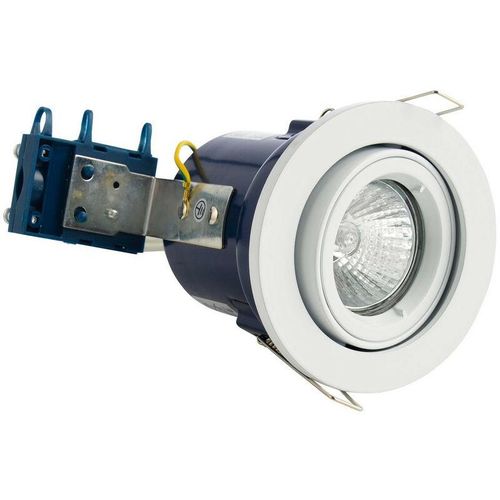 5020024513848 - Forum Lighting - Forum Yate Verstellbares feuerbeständiges Einbau-Downlight in Weiß