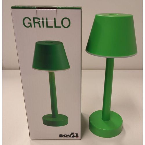 8020588630002 - Grillo 3w 3000k grün wiederaufladbare led tischlampe - 97901 04 - Sovil