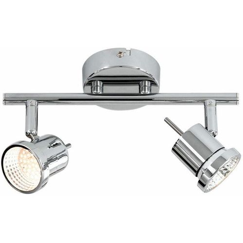 4003474267869 - Wofi - Deckenleuchte 2 Flammig led Deckenlampe Lichtschiene Deckenstrahler mit beweglichen Spots Strahler schwenkbar 2x led 5W 400lm warmweiß l 25