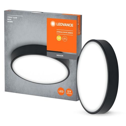 4058075832831 - Ledvance - orbis Slim Moia LED-Deckenleuchte 380mm schwarz 24W 2600lm warmweißes Licht sehr homogene Lichtverteilung lange Lebensdauer fest