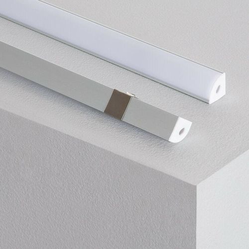 8445044071494 - Ledkia - Profil mit LED-Streifen New Aretha 600mm 6W für Ecken Neutrales Weiß 4000K 600 mm