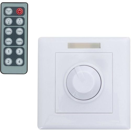 8445044106158 - Ledkia - Controller Wanddimmer für Einfarbige LED-Streifen 12 24V dc mit ir Fernbedienung Einfarbig