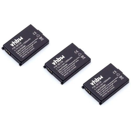 4068201560910 - 3x Akku kompatibel mit Telekom T-Sinus 710xa Micro 710x Micro 700 Micro schnurlos Festnetz Telefon (1300 mAh 37 v Li-Ion) - Vhbw