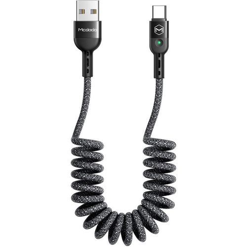 6921002664202 - Mcdodo - Omega 2A Typ c Quick Charge 40 USB-Kabel einziehbares Kabel Ladekabel Spiralkabel Kfz-Ladekabel kompatibel mit Smartphone bis 18 m