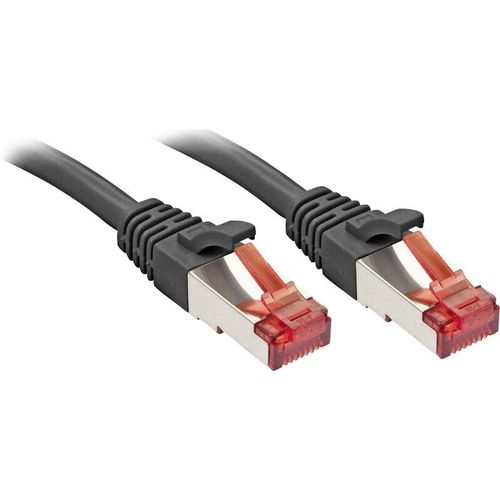 4002888477826 - 47782 RJ45 Netzwerkkabel Patchkabel cat 6 s ftp 750 m Schwarz mit Rastnasenschutz 1 St - Lindy