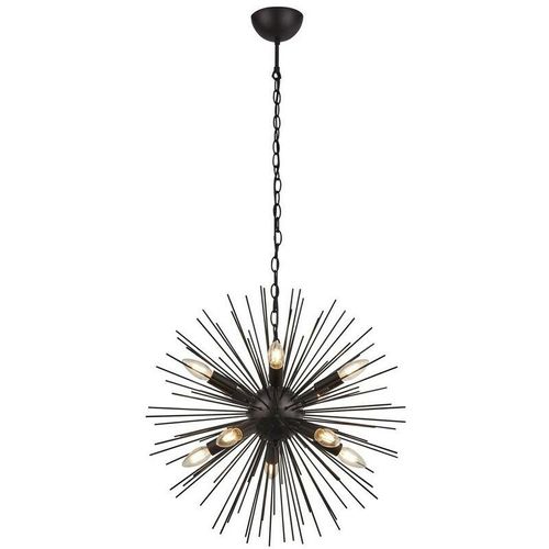 5053423158709 - Sputnik - 10 Light Spherical Ceiling Pendant - Schwarz - Searchlight