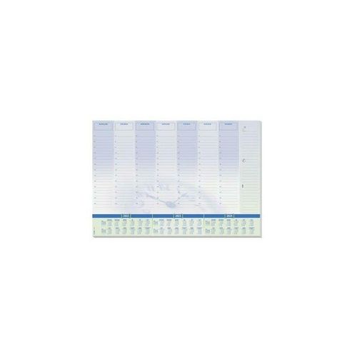 4004360956263 - Schreibunterlage 595 x 41 cm (B x H) ohne Folienauflage 2022-2024 Papier blau Time 30 Bl