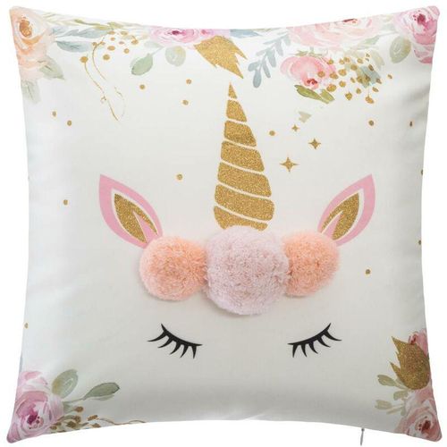 3560238649794 - Atmosphera - Kinderkissen Licorne - Pompons - 39x39 cm créateur dintérieur