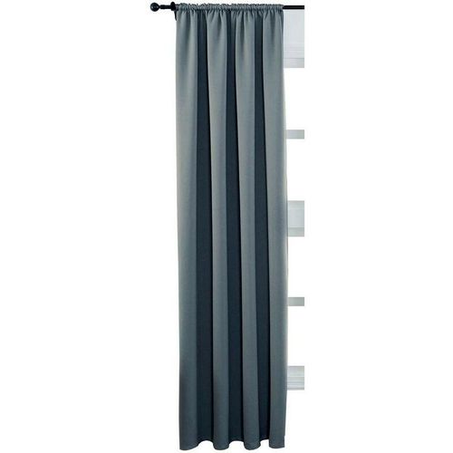 4063425006985 - Woltu - Gardine blickdicht mit Kräuselband ( 1 Stück ) schiefer grau schiefer-grau 135x245 cm - schiefer-grau