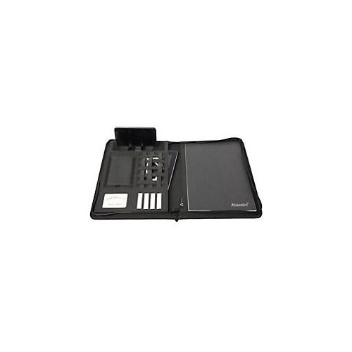 4021068462209 - Schreibmappe Lightpak® A4 Tabletfach Handy- Tabletaufsteller Multifunktionsbänder Block Reißverschluss RPET anthrazit