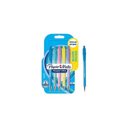 3026981622779 - Papermate FlexGrip Ultra Kugelschreiber Blau Medium 1 mm Nicht Nachfüllbar 5 Stück