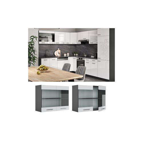 4251421956155 - VICCO Küchenschrank Hängeschrank Hängeglasschrank 80 cm R-Line Anthrazit 4251421956155 - VICCO Küchenschrank Hängeschrank Hängeglasschrank 80 cm R-Line Anthrazit