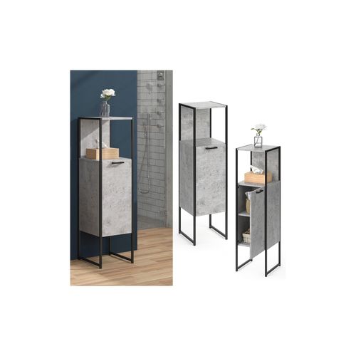 4251421948754 - Badschrank Fyrk Beton Badezimmerschrank Midischrank Badregal 3 Fächer 4251421948754 - Badschrank Fyrk Beton Badezimmerschrank Midischrank Badregal 3 Fächer