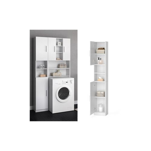 4251421930032 - VICCO Anstellschrank LUIS Waschmaschinenschrank Badmöbel Badschrank Hochschrank