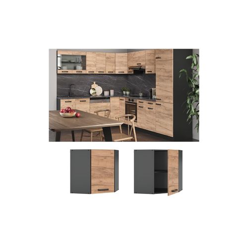 4251421956032 - VICCO Küchenschrank Hängeschrank Eckhängeschrank 57 cm R-Line Anthrazit