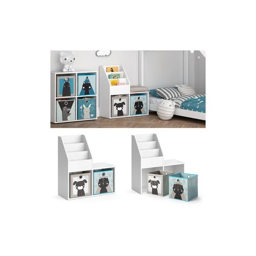 4251421964570 - Kinderregal Aufbewahrungsregal Spielzeugablage Luigi Weiß Sitzbank Faltbox 4251421964570 - Kinderregal Aufbewahrungsregal Spielzeugablage Luigi Weiß Sitzbank Faltbox