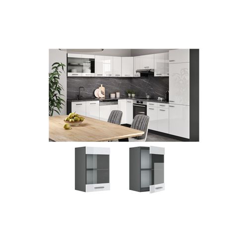 4251421956117 - VICCO Küchenschrank Hängeschrank Hängeglasschrank 40 cm R-Line Anthrazit 4251421956117 - VICCO Küchenschrank Hängeschrank Hängeglasschrank 40 cm R-Line Anthrazit