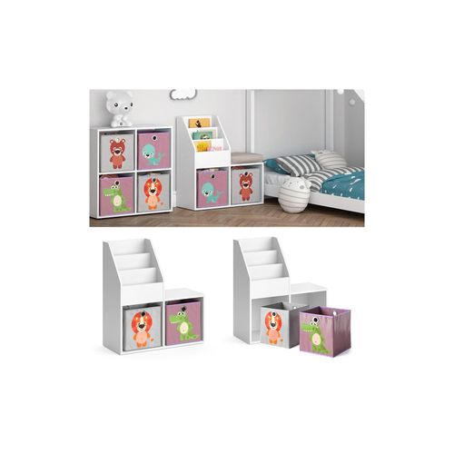 4251421964563 - Kinderregal Aufbewahrungsregal Spielzeugablage Luigi Weiß Sitzbank Faltbox 4251421964563 - Kinderregal Aufbewahrungsregal Spielzeugablage Luigi Weiß Sitzbank Faltbox