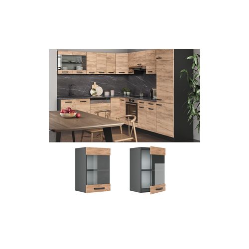 4251421955981 - VICCO Küchenschrank Hängeschrank Hängeglasschrank 40 cm R-Line Anthrazit 4251421955981 - VICCO Küchenschrank Hängeschrank Hängeglasschrank 40 cm R-Line Anthrazit