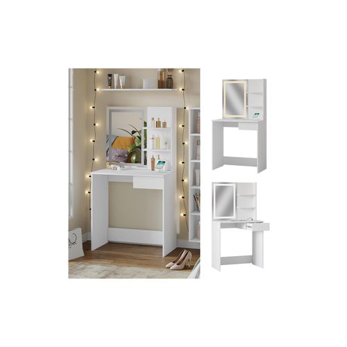 4066731405619 - Schminktisch Dekos Weiß 75 cm mit LED-Spiegel und QI-Ladestation Vicco 4066731405619 - Schminktisch Dekos Weiß 75 cm mit LED-Spiegel und QI-Ladestation Vicco
