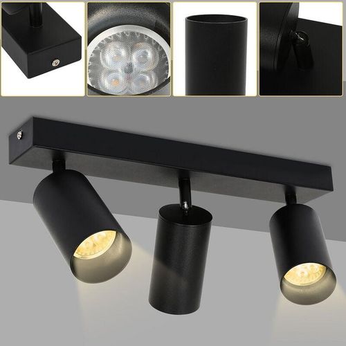 9441002124317 - Deckenstrahler Deckenleuchteg led Deckenstrahler schwenkbar Wand-Lampe Strahler 3-flammi - Swanew