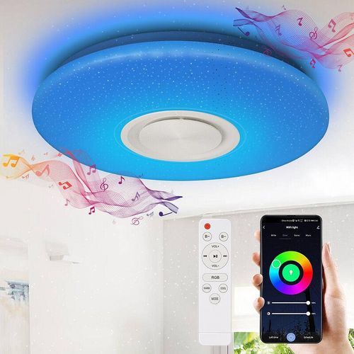 9441000424488 - SWANEW 36W LED Deckenleuchte mit Sternenhimmel-Effekt Sternenlicht Wandbeleuchtung und Bluetooth-Musik - RGB