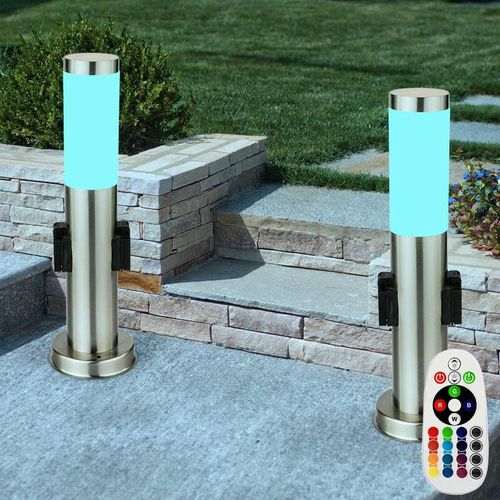 4260462318907 - Etc-shop - 2er Set Farbwechsel Außen Steh Leuchten rgb led Garten Weg Stand Lampen Fernbedienung 4260462318907 - Etc-shop - 2er Set Farbwechsel Außen Steh Leuchten rgb led Garten Weg Stand Lampen Fernbedienung