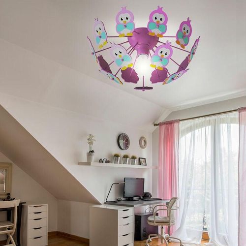 4059157383241 - Etc-shop - Design Kinder Spiel Zimmer Decken Beleuchtung Strahler Lampe Eulen Tier Motive Leuchte Eglo 95637