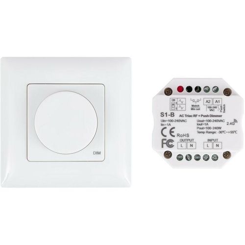 8445044068234 - Ledkia - LED-Dimmschalter Triac Drahtlos WeißCR2032