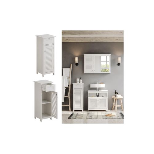 4066731334803 - Midischrank Riad Weiß 32 x 87 cm mit Tür und Schublade Vicco 4066731334803 - Midischrank Riad Weiß 32 x 87 cm mit Tür und Schublade Vicco