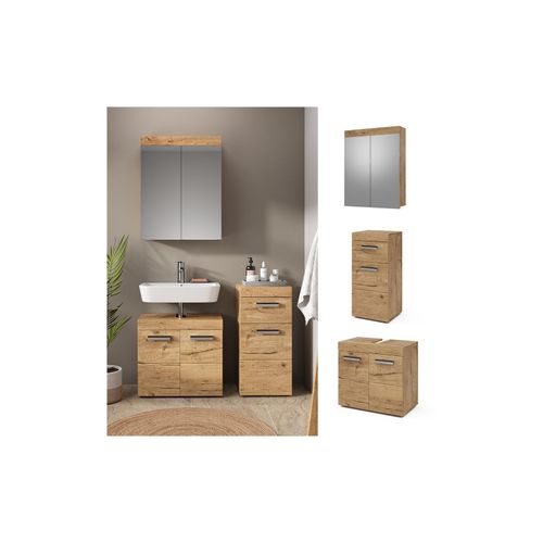 4251421996939 - Badmöbel Set Badezimmermöbel Luna Spiegelschrank Unterschrank Midischrank 4251421996939 - Badmöbel Set Badezimmermöbel Luna Spiegelschrank Unterschrank Midischrank