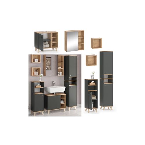 4251421976245 - Badmöbelset Midischrank Hochschrank Unterschrank Spiegelschrank Senyo G A 4251421976245 - Badmöbelset Midischrank Hochschrank Unterschrank Spiegelschrank Senyo G A
