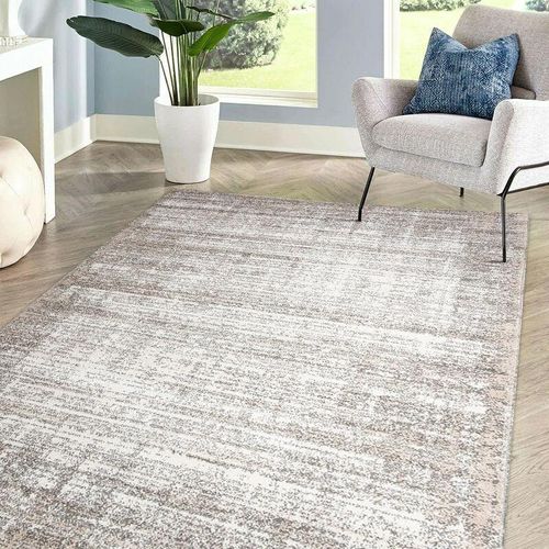 4002398965752 - Homcom - Kurzflorteppich Webteppich Wohnzimmerteppich Schlafzimmerteppich pflegeleicht und strapazierfähig Beige 140 x 67 x 1 cm - Beige