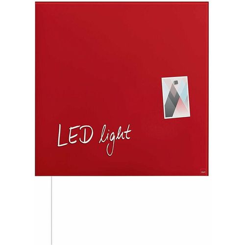 4004360825972 - Glasmagnetboard Sigel Business artverum® LED light 480 x 480 mm magnethaftend beschreibbar 3 Magnete rot