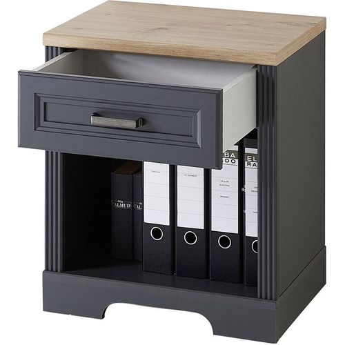 4066075005476 - Lomadox - Büro Rollcontainer JÜLICH-36 in Graphit mit Artisan Eiche Nb b h t ca 54 62 39 cm - grau