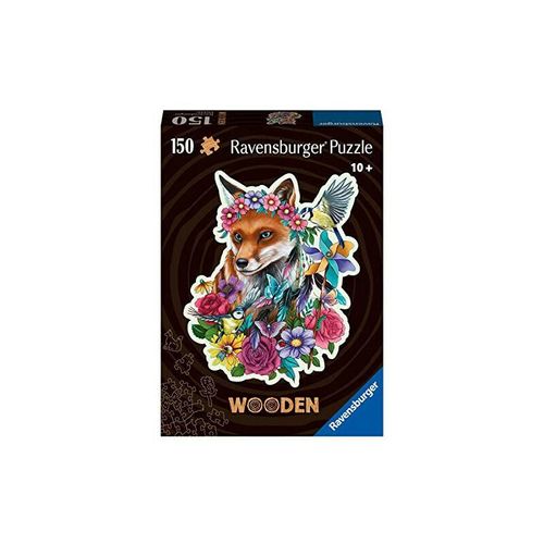 4005556175123 - Ravensburger Puzzle 17512 - Bunter Fuchs - 150 Teile Kontur-Holzpuzzle mit stabilen individuellen Puzzleteilen und 15 kleinen Holzfiguren (Whimsies)